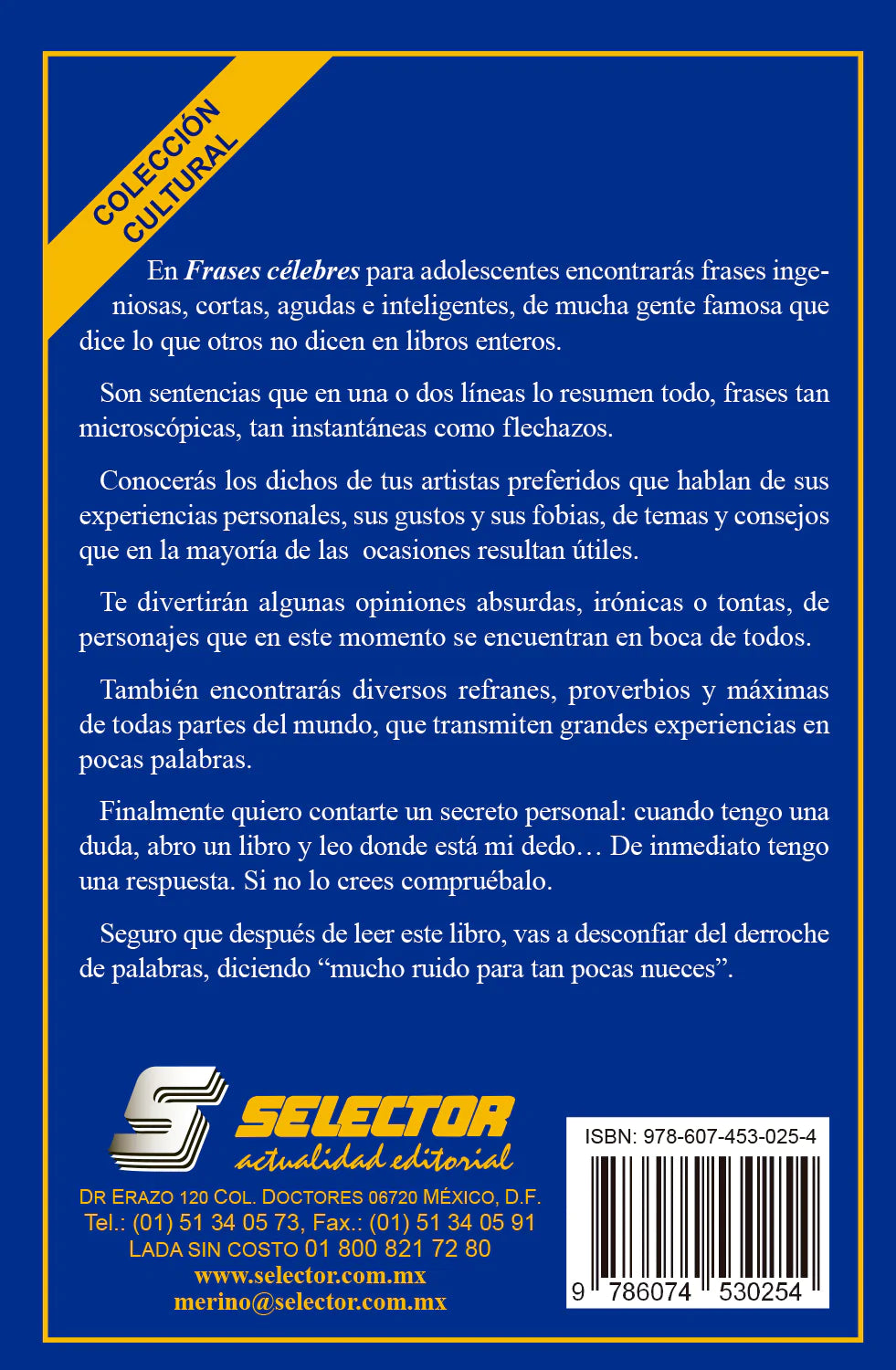 Frases célebres para los adolescentes - Editorial Selector