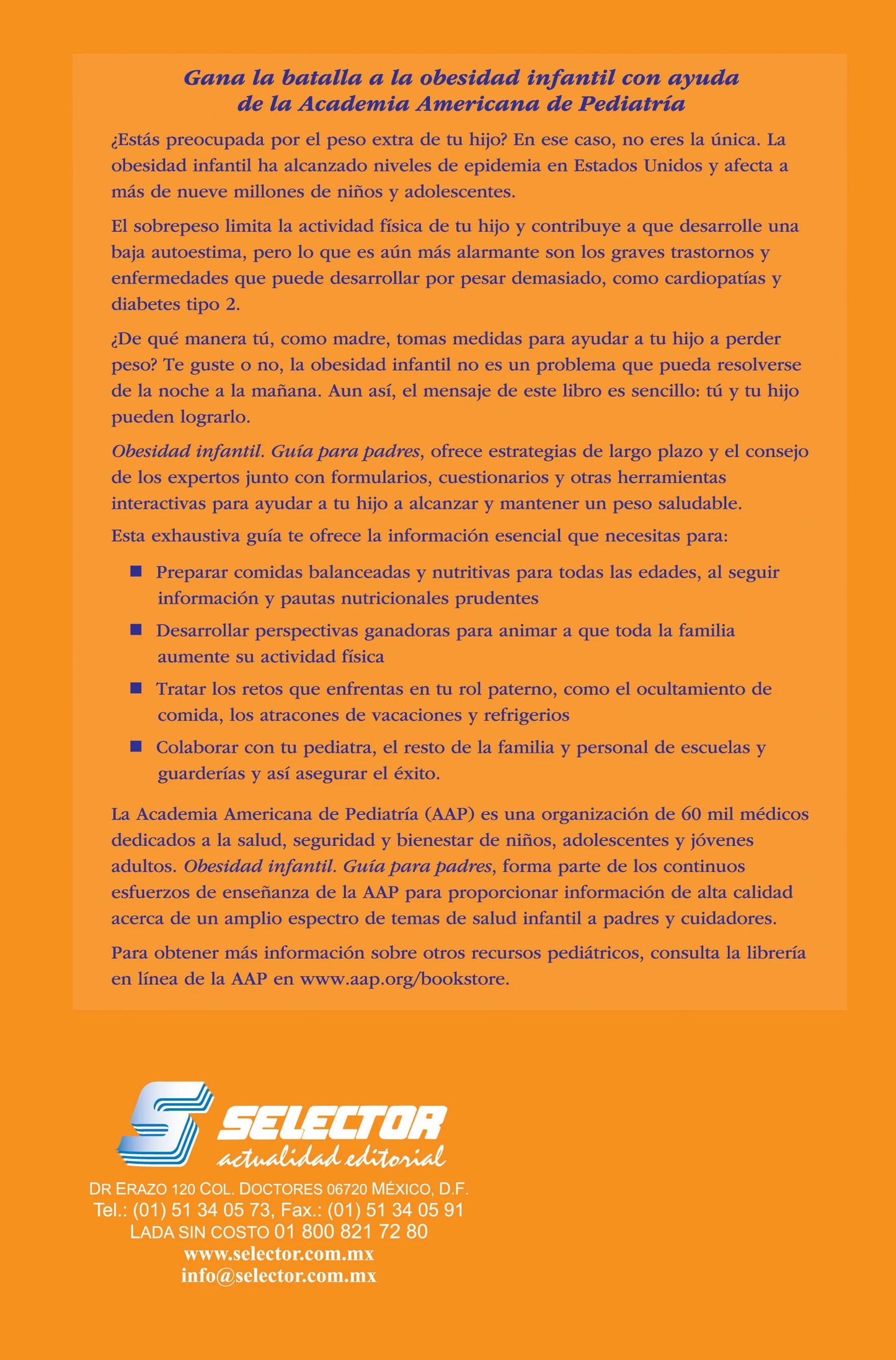 Obesidad infantil. Guía para padres - Editorial Selector
