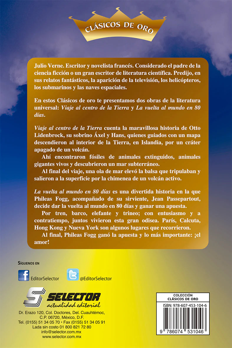 Viaje al centro de la Tierra y Vuelta al mundo en 80 días - Editorial Selector