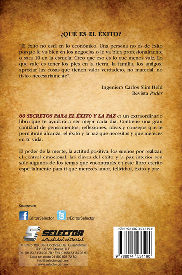 60 secretos para el éxito y la paz - Editorial Selector