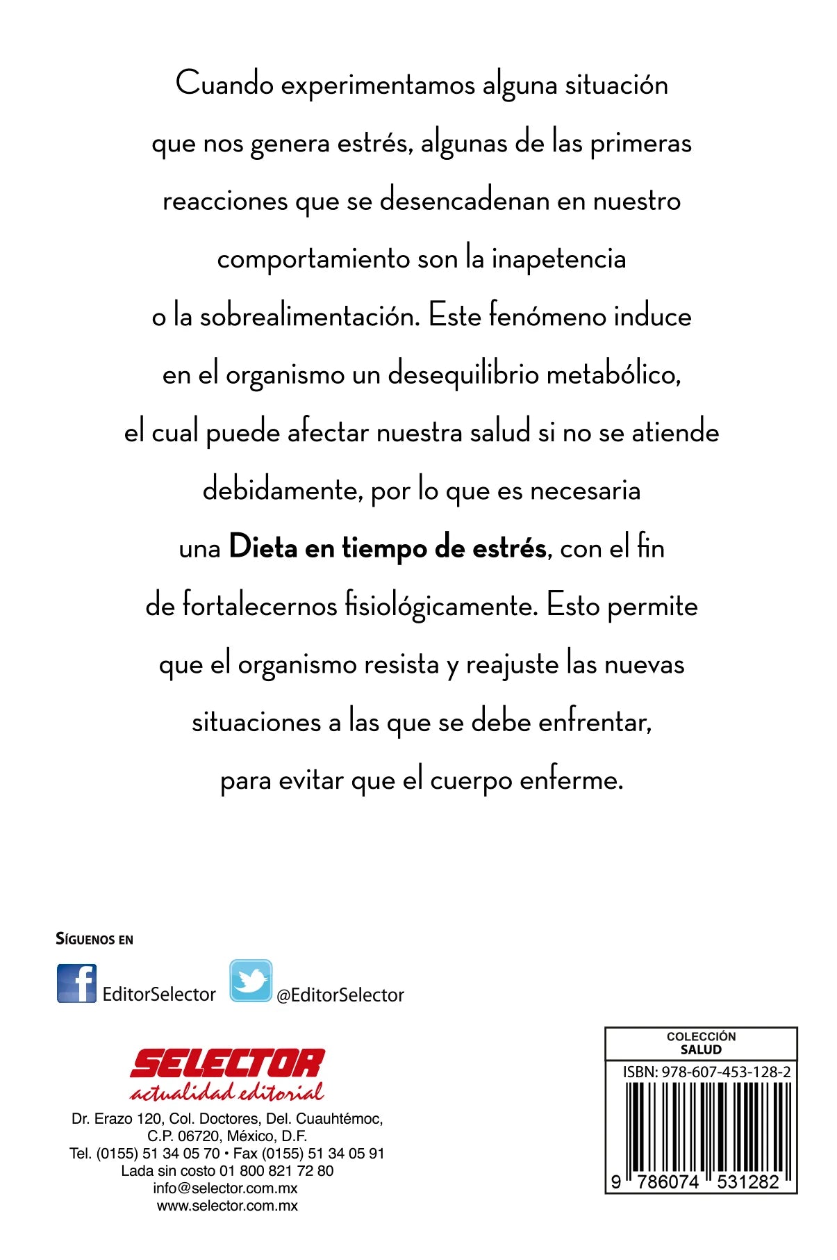 Dieta en tiempo de estrés - Editorial Selector