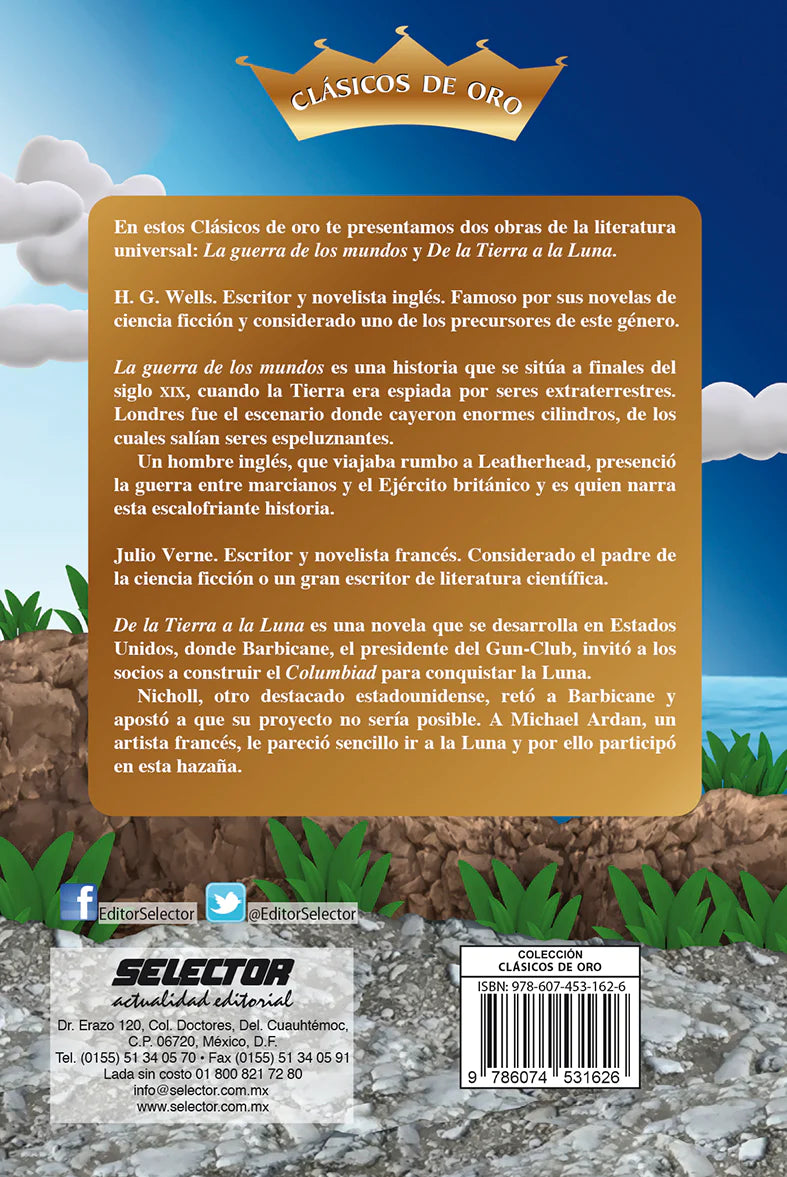 Guerra de los mundos y De la Tierra a la Luna, La - Editorial Selector
