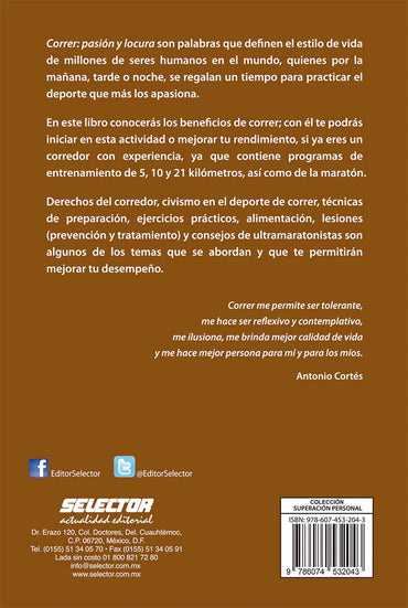 Correr, pasión y locura - Editorial Selector