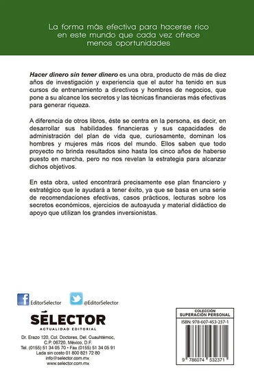 Hacer dinero sin tener dinero - Editorial Selector