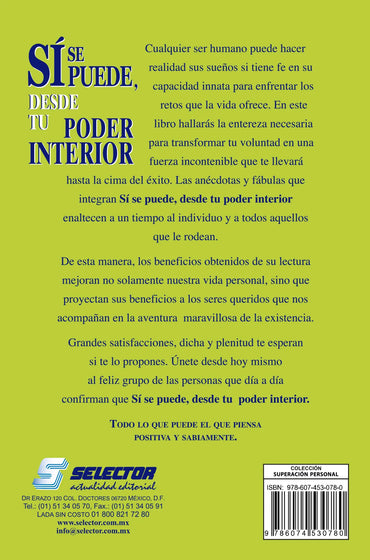 Sí se puede, desde tu poder interior - Editorial Selector